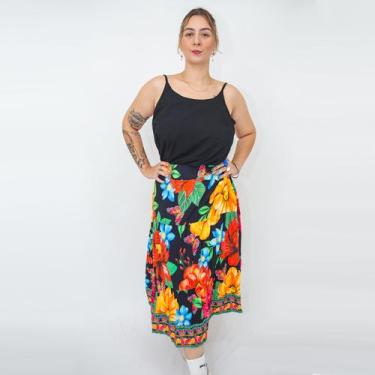 Imagem de Saia Midi com Babado e Bolso Valentina Flores - Use Canindé, 48