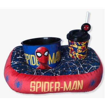 Imagem de Kit Almofada + Balde Pipoca + Copo Infantil Spider-Man - Zona Criativa
