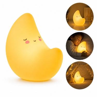 Imagem de Luminária Lua Infantil Led sem Fio Decorativa em Formato de Meia Lua para Quarto Festa Mesa e Escritório