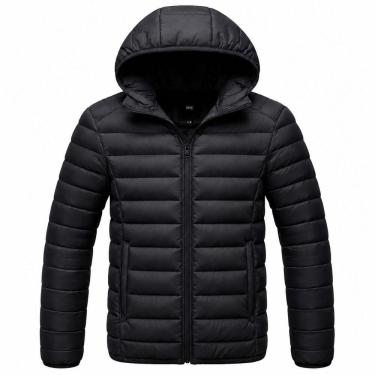 Imagem de Jaqueta Puffer Masculina Bobojaco Casaco Capuz Removível