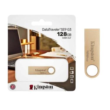 Imagem de Pen Drive Kingston Datatraveler Dourado Se9G3 128Gb Usb 3.2