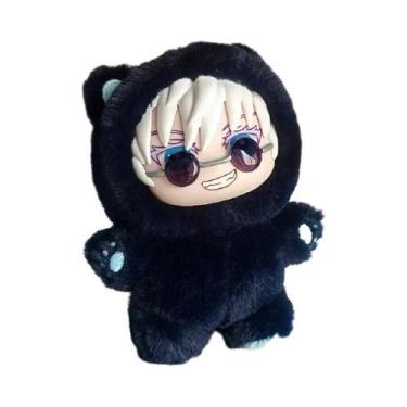 Imagem de Brinquedo De Pelúcia Gato Jujutsu Kaisen Preto, Caixa Surpresa Com 6 P