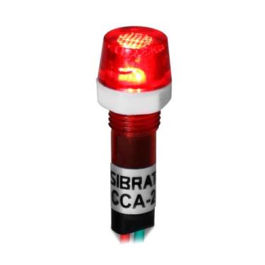 Imagem de Sinaleiro Iluminado 9mm CCA-220R LED 127V / 220V Sibratec - Vermelho, 