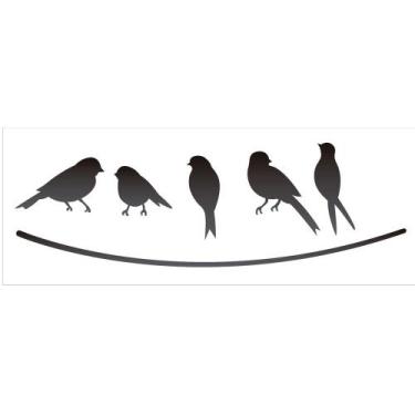 Imagem de Stencil de Acetato para Pintura Opa 10x30 2161 Passaros