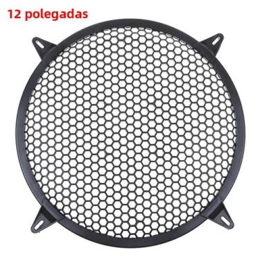 Imagem de Protetor De Grelha Para Subwoofer De Carro Em Plástico Preto, Capa De 