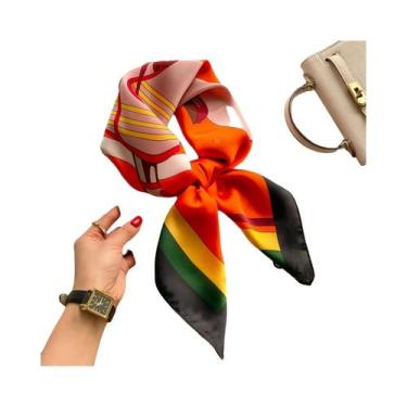 Imagem de Lenço Quadrado De Seda Luxuoso Feminino Para Verão, Hijab, Lenço De Pe