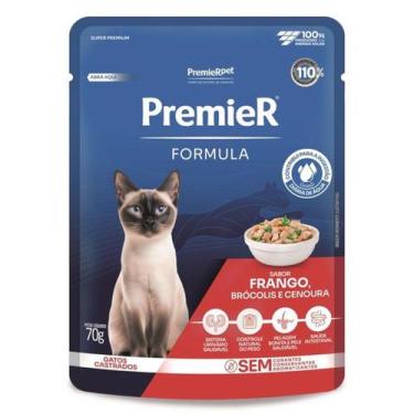 Imagem de Premier Fórmula Gatos Adultos Castrado Frango Sachê 70g