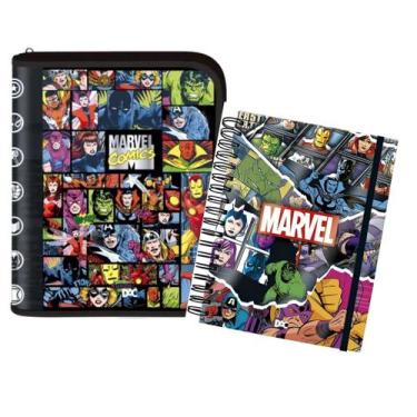 Imagem de Fichário Argolado e Caderno Smart Inteligente Marvel - DAC