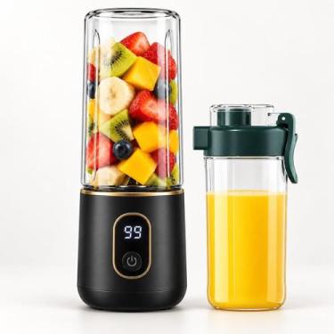 Imagem de Mini Liquidificador Preto Recarregável para Sucos e Shakes - Liquidifi