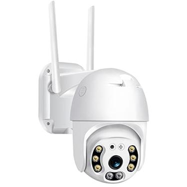 Imagem de Moniss Câmera de segurança externa, Pan Tilt Wireless Home Security Camera, 3MP WiFi câmera de vigilância doméstica com visão noturna em cores, visualização remota de 360 ​​°, áudio bidirecional, dete