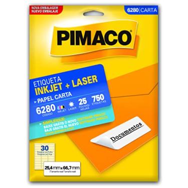 Imagem de Etiqueta inkjet/laser carta 6280 com 25 folhas Pimaco