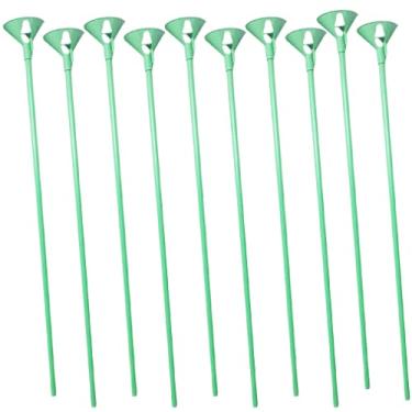 Imagem de Vareta Suporte para Balões Candy Verde 33cm - 10 Unidades