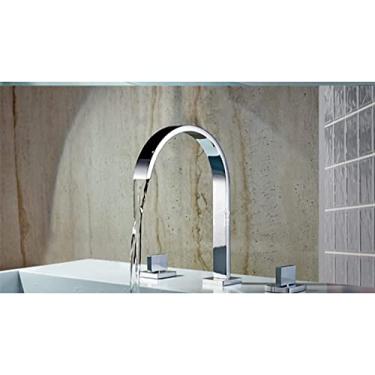Imagem de Torneira Luxo Banheiro Lavabo Misturador Quente Fria Cromada