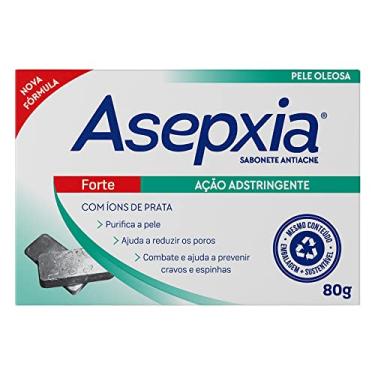Imagem de Asepxia - Sabonete Barra Facial Forte, com Ação Adstringente, 80g, Com íons de Prata