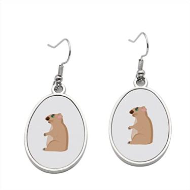 Imagem de Brinco de madeira de animal – Brincos pendurados para meninas – Presente de festa de aniversário dos namorados