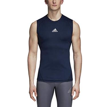Imagem de Adidas Camiseta masculina esportiva de treinamento Alphaskin sem mangas, Collegiate Navy, XX-Large