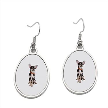 Imagem de Chihuahua 2 brincos com pingente para meninas - presente de festa de aniversário dos namorados