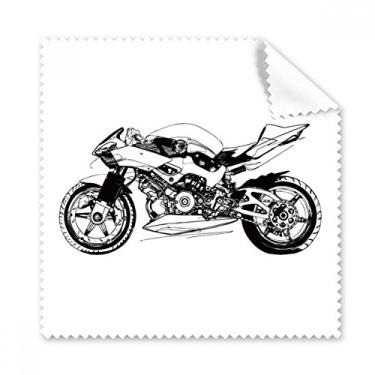 Imagem de Pano de limpeza preto para motocicleta, estampa de ilustração, 5 peças