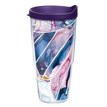 Imagem de Tervis Copo de viagem Inkreel Butterfly Wing feito nos EUA com isolamento duplo mantém as bebidas frias e quentes, 680 ml, clássico