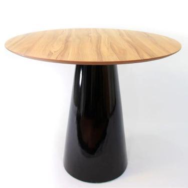 Imagem de Mesa Cone 110cm Tampo Nogueira Preto