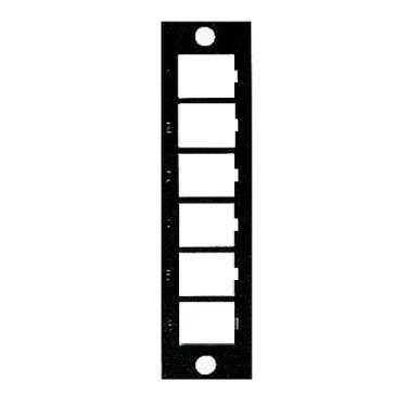 Imagem de Leviton Placa QuickPort 5F100-6QP Opt-X, vazia, preta
