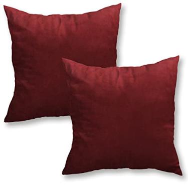 Imagem de Kit 2 Capas de Almofada Veludo - 45 x 45 cm (Wine)