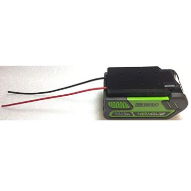 Imagem de adaptador de bateria para 40V G-max greenworks ou strikemaster conector de alimentação de fio de calibre 12 robótico