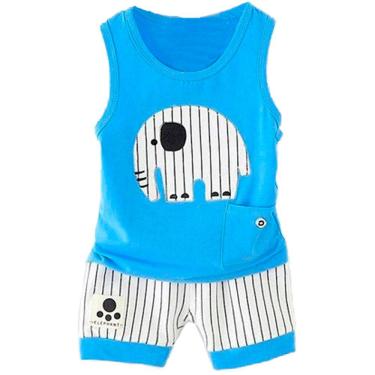Imagem de Conjunto Infantil Menino Elefante Tecido Confortável