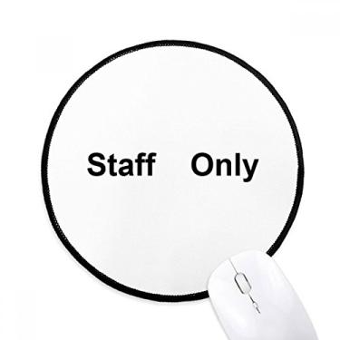 Imagem de DIYthinker Mouse pad com padrão de símbolo preto para mesa de escritório tapete redondo para computador