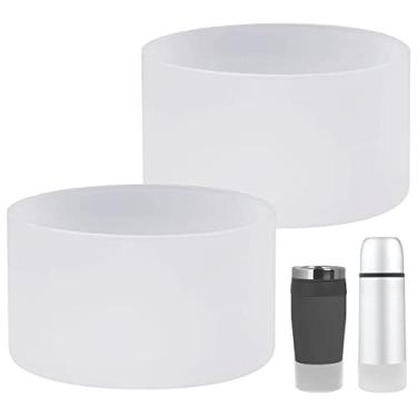 Imagem de WD Bota de silicone para para-choque com tampa inferior para garrafa de água antiderrapante, capa de silicone compatível com Stanley Quencher Adventure copo de 1,18 l com alça e fluxo de gelo Stanley, 850 g GOARDLODA
