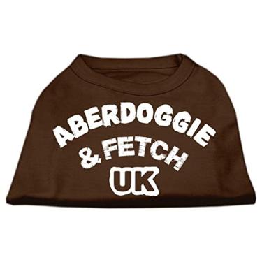 Imagem de Mirage Pet Products Camisetas Aberdoggie UK com estampa de tela de 40 cm, GG, marrom