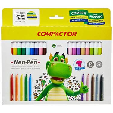 Imagem de Caneta Hidrográfica, Compactor 00067, Multicor, Pacote de 5