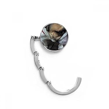 Imagem de Gancho de mesa com gancho decorativo para fotografia de animais de estimação Bulldog, gancho dobrável