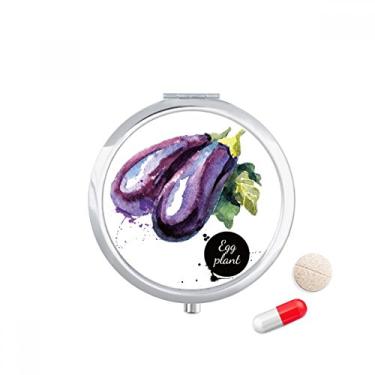 Imagem de Estojo de comprimidos de berinjela saboroso e saudável para aquarela, bolso e armazenamento de medicamentos