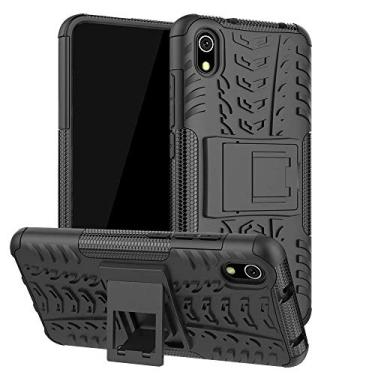 Imagem de Capa Capinha Anti Impacto Para Xiaomi Redmi 7a Tela 5.45Case Armadura Hybrid Refor�ada Com Desenho De Pneu - Danet (Preta)