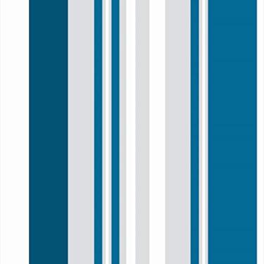 Imagem de Papel De Parede Adesivo Lavável Listrado Azul Turquesa 18m