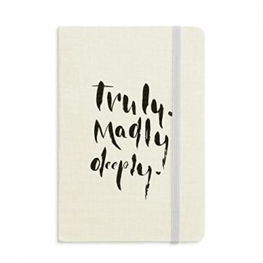 Imagem de Diário clássico estilo caderno com citação realmente loucamente capa dura
