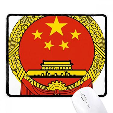 Imagem de China National Emblem Country Mousepad Borda costurada Tapete Borracha Gaming Pad