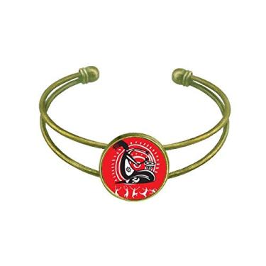 Imagem de Pulseira de pandeiro mexicana comemorar a dança mexicana do México Joia de punho aberto retrô