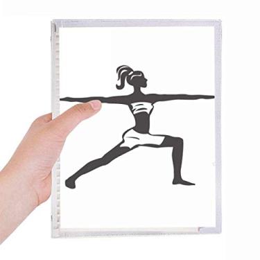 Imagem de Caderno Yoga Girl Keep Healthy Sports Caderno Folhas Soltas Diário Recarregável Diário Papelaria