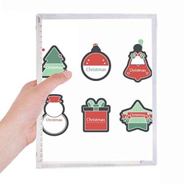 Imagem de Caderno de Natal com símbolo de desenho animado de Natal com folhas soltas e diário recarregável