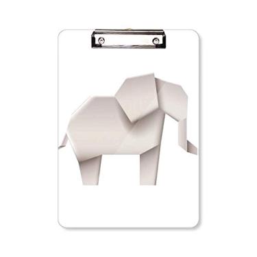 Imagem de Origami geométrico abstrato padrão elefante prancheta pasta bloco de escrita placa de apoio A4