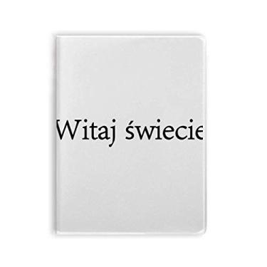 Imagem de Caderno Hello World Polonês Art Deco, moderno, capa de chiclete, diário de capa macia