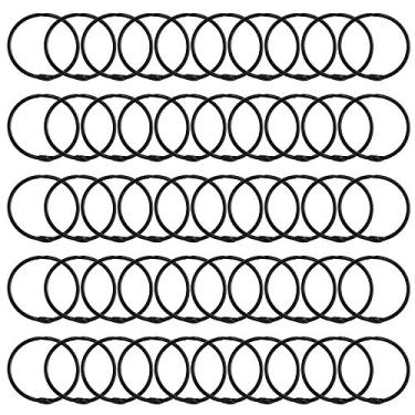 Imagem de Anel de livro Lind Kitchen 50 peças, anel de metal solto, folha, fivela articulada, anéis de encadernação, scrapbook, álbum, artesanato, álbum de fotos faça-você-mesmo, 2"xBlack