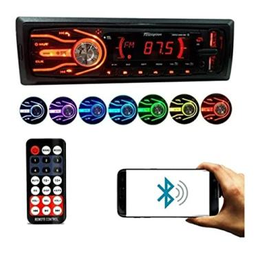 Imagem de Rádio automotivo 7 Cores Bluetooth Usb Sd Aux Card MP3