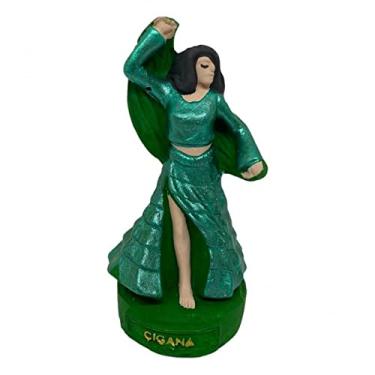 Imagem de Escultura Ciganos 11 cm Cor: Cigana Verde Esmeralda