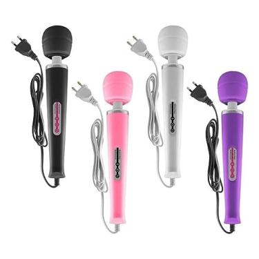 Imagem de Massageador Elétrico Varinha Magica Com 10 Vibrações e 02 Velocidades Bivolt 110/220v (ROSA)