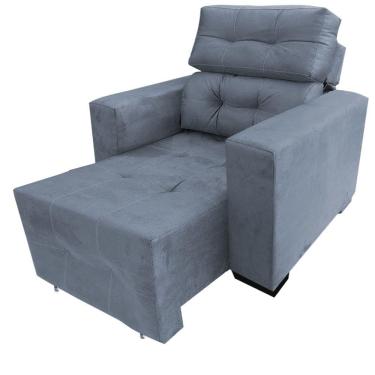 Imagem de  Cadeira Poltrona Reclinável Retrátil Isabelle Consultório Estética Facial Cílios Sobrancelha Grafitte