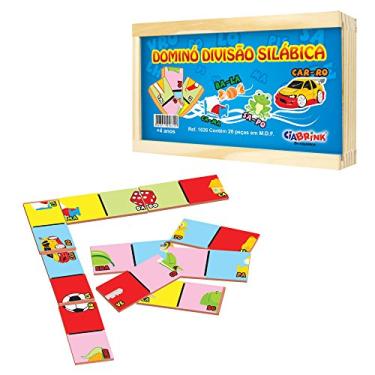 Imagem de Dominó Divisão Silábica em Madeira 28 Peças Ciabrink