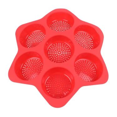 Imagem de Molde de Cozimento de Pão de Hambúrguer, Molde de Pão de Hambúrguer, Silicone Seguro para Máquina de Lavar Louça, Produto Comestível para Bolo de Camada (Vermelho)